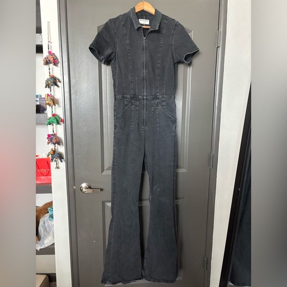 Free People Black Zip-Up Jumpsuit - Picture 4 of 6